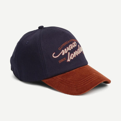 Tranton Trucker Cap - Navy/Rust