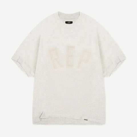 Rep Applique T-Shirt - Cream Marl - Galvanic.co