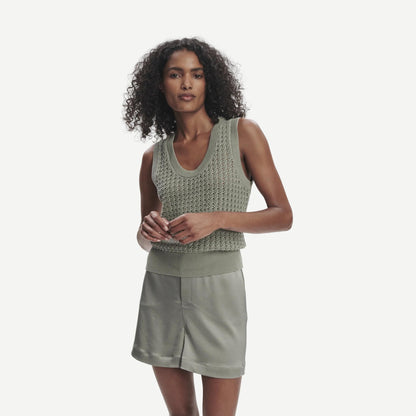 Ferns Open Knit Tank - Shadow