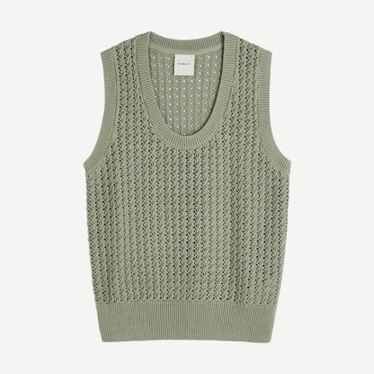 Ferns Open Knit Tank - Shadow