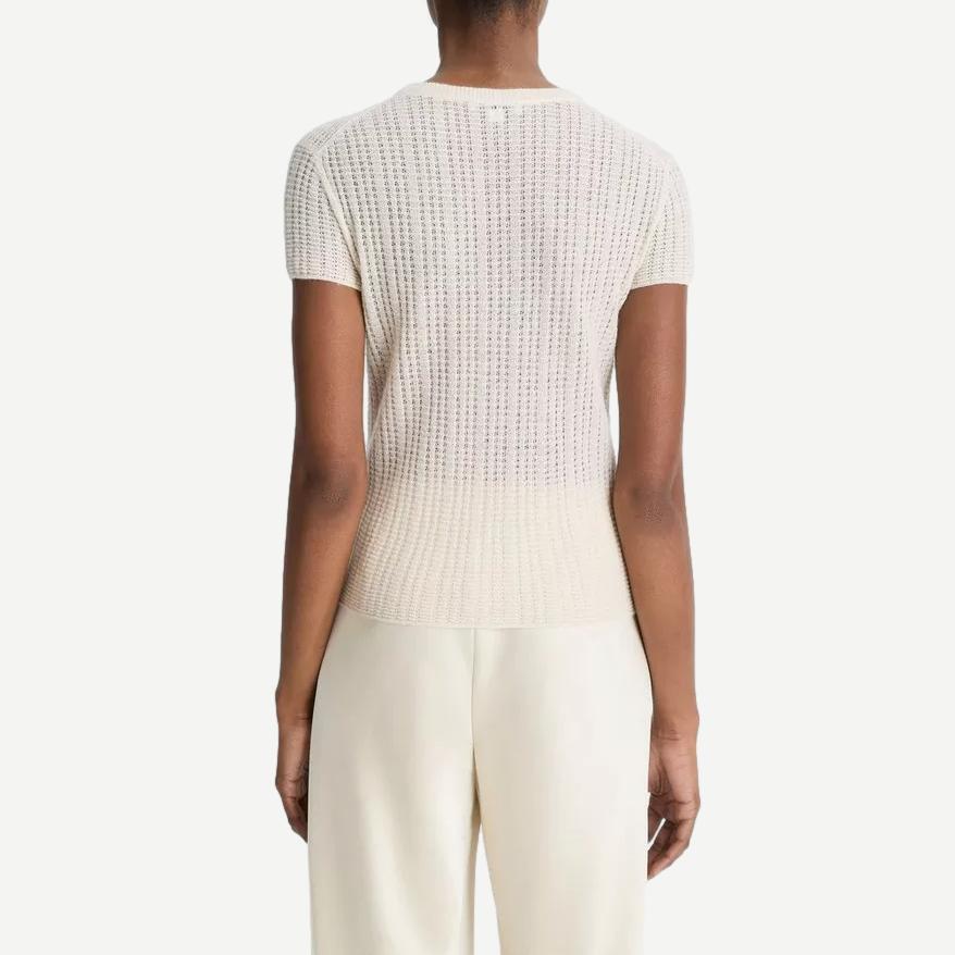 Waffle Knit SS Crew - White Sand - Galvanic.co