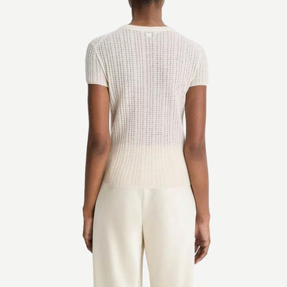 Waffle Knit SS Crew - White Sand - Galvanic.co