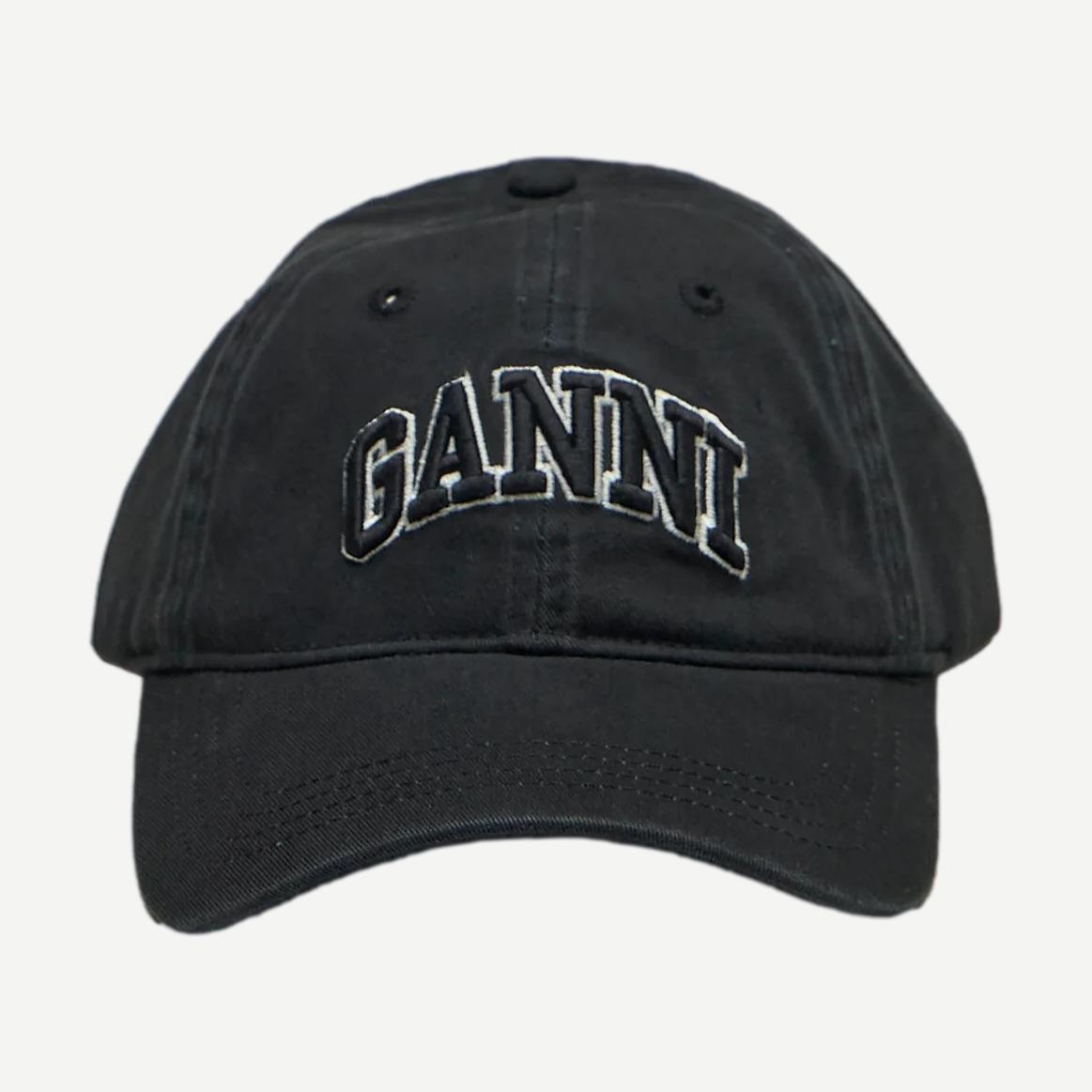 Washed Cotton Canvas Cap Embroidered - Black - Galvanic.co