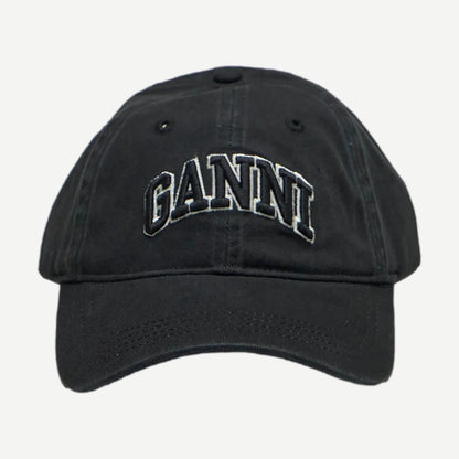 Washed Cotton Canvas Cap Embroidered - Black - Galvanic.co