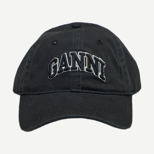 Washed Cotton Canvas Cap Embroidered - Black - Galvanic.co