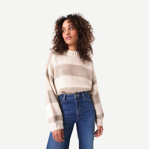 Weekend Knit Stripe - Khaki