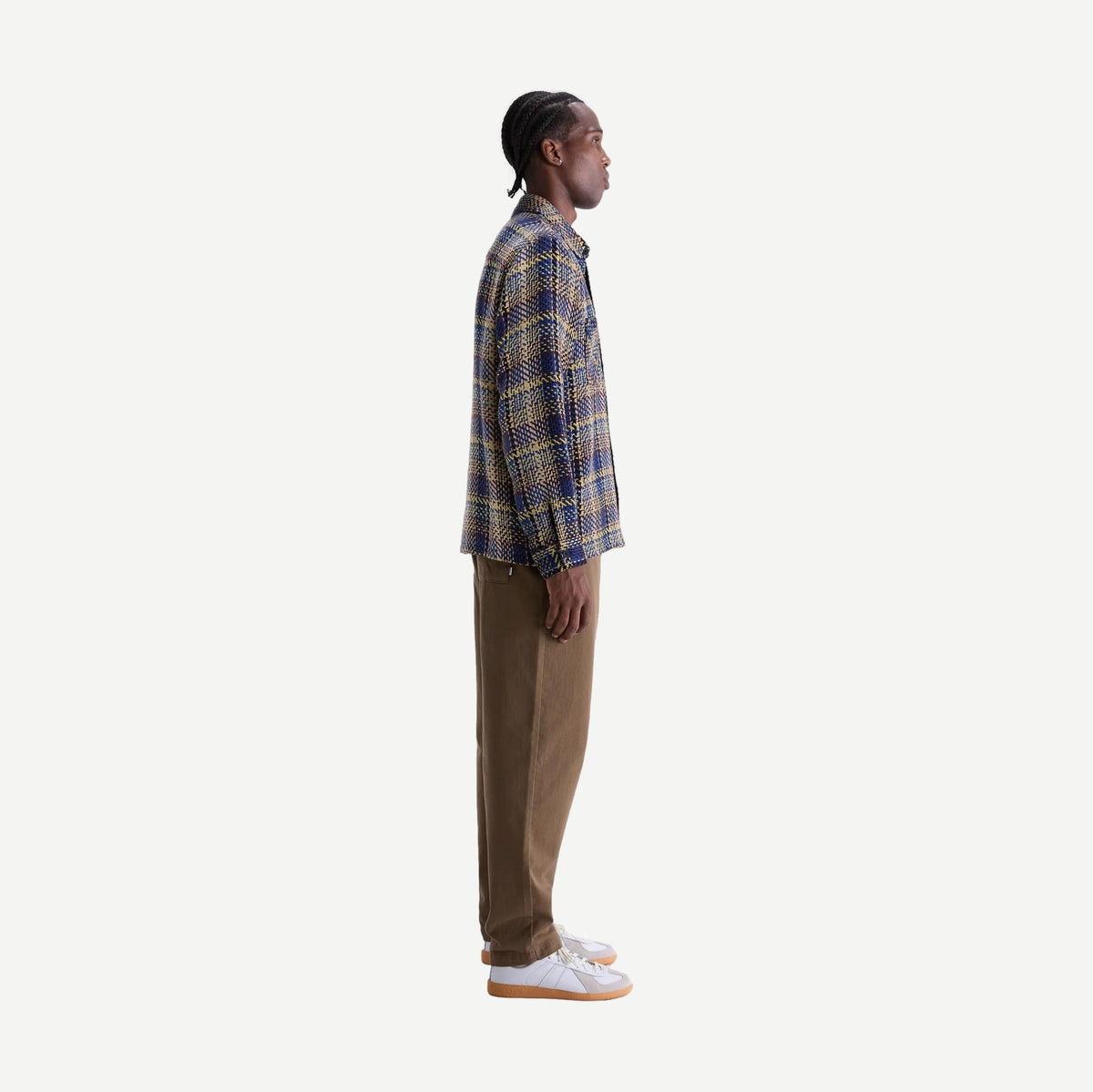 Whiting Overshirt Grain Check - Blue/Multi - Galvanic.co