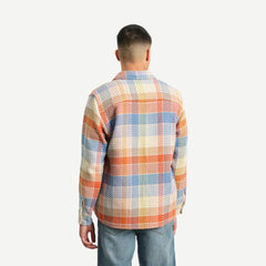 Whiting Overshirt - Pike Check Orange/Blue - Galvanic.co