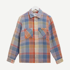 Whiting Overshirt - Pike Check Orange/Blue - Galvanic.co