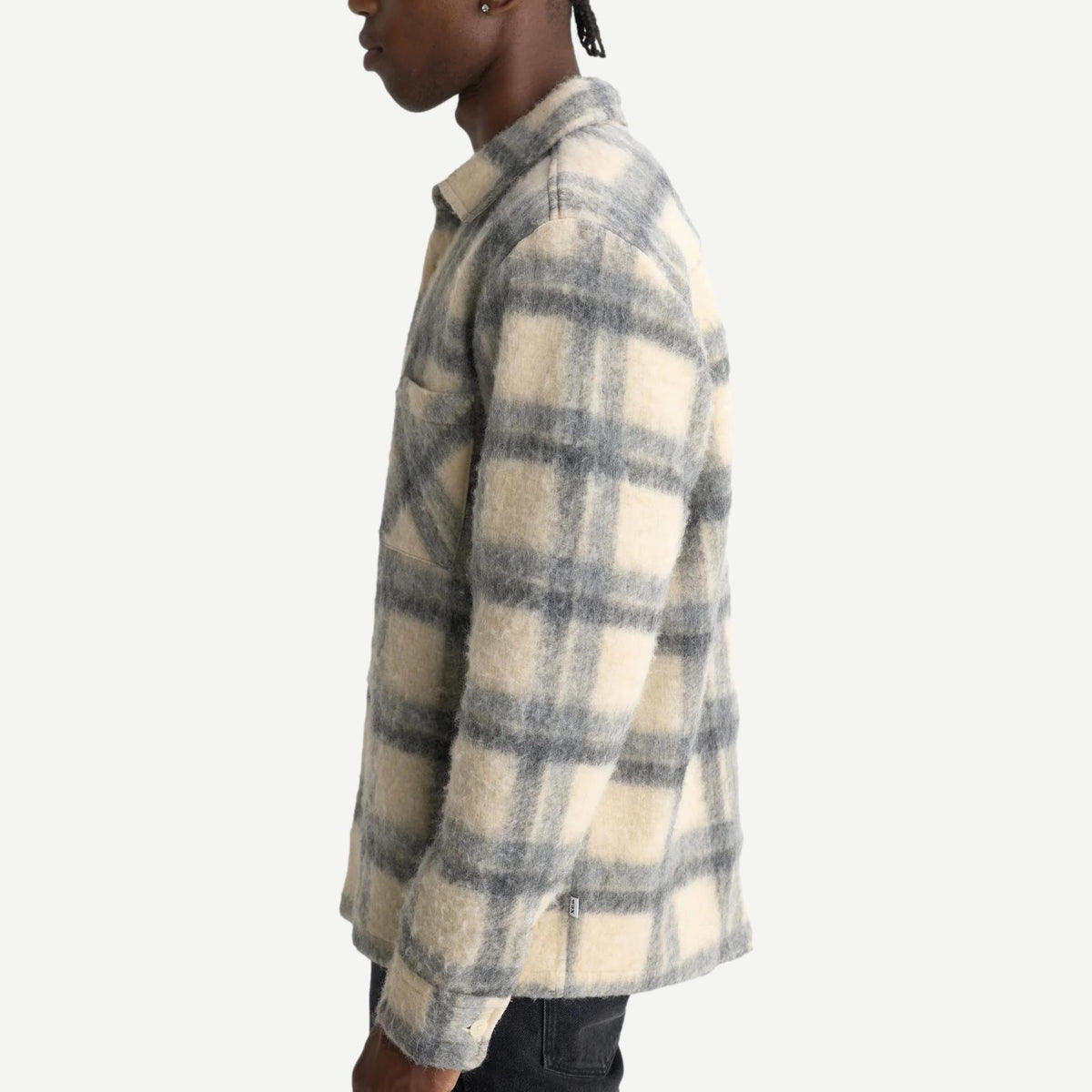 Whiting Overshirt Ash Wool Blend - Ecru/Grey - Galvanic.co