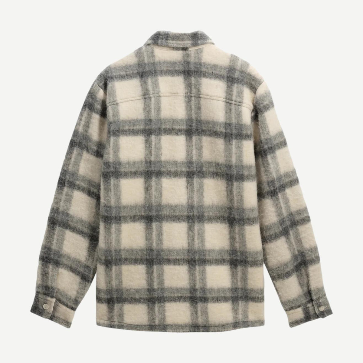 Whiting Overshirt Ash Wool Blend - Ecru/Grey - Galvanic.co