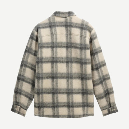 Whiting Overshirt Ash Wool Blend - Ecru/Grey - Galvanic.co