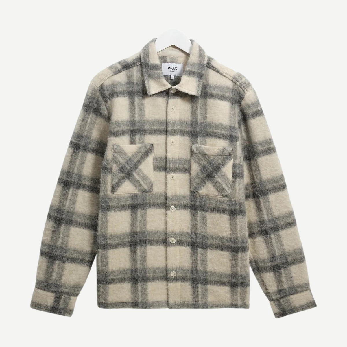 Whiting Overshirt Ash Wool Blend - Ecru/Grey - Galvanic.co