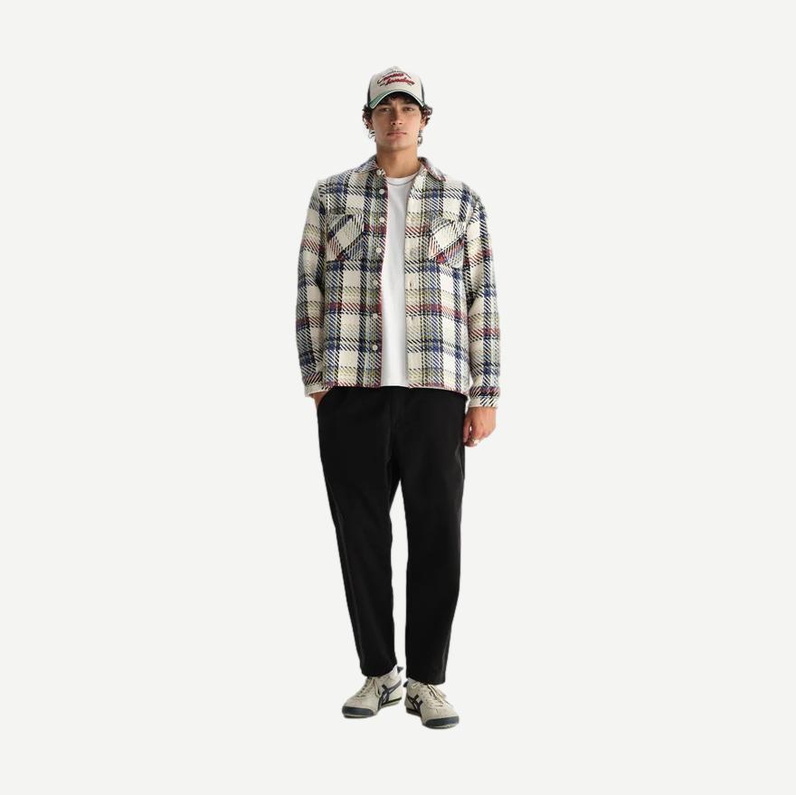 Whiting Overshirt Jazz Weave - Ecru/Multi - Galvanic.co