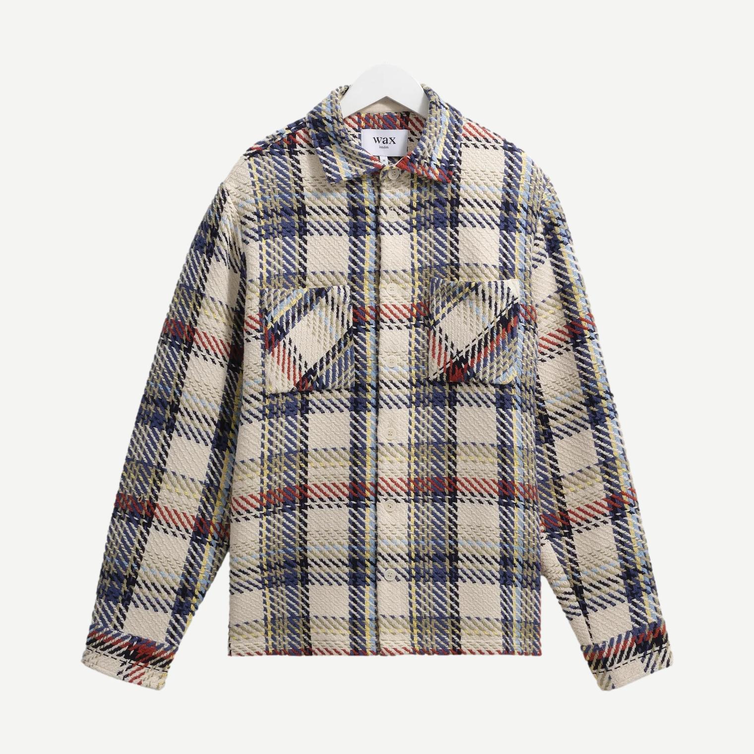 Whiting Overshirt Jazz Weave - Ecru/Multi - Galvanic.co