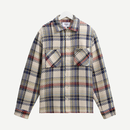Whiting Overshirt Jazz Weave - Ecru/Multi - Galvanic.co