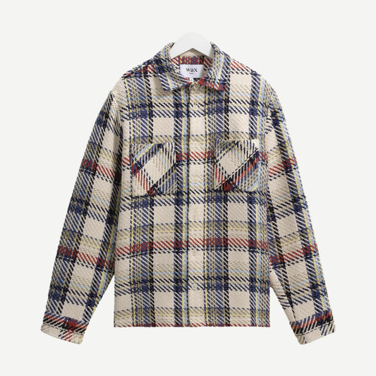 Whiting Overshirt Jazz Weave - Ecru/Multi - Galvanic.co