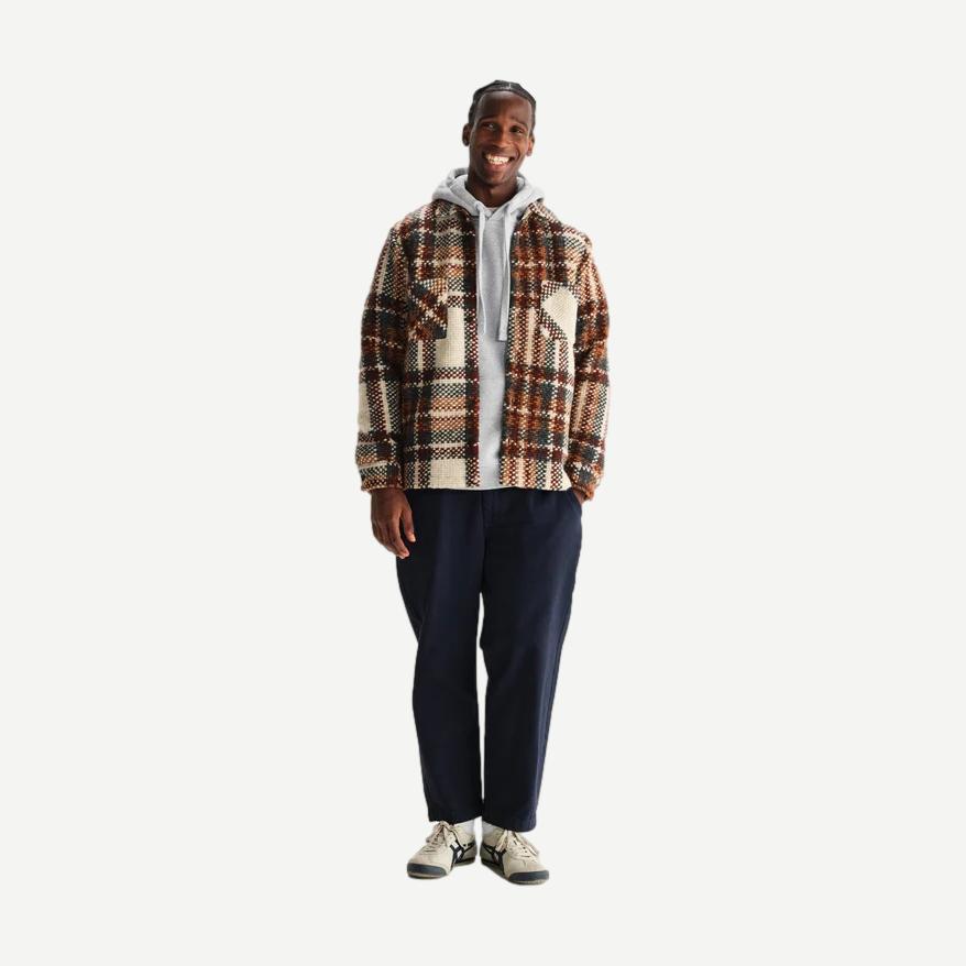 Whiting Overshirt Wool Blend Bobble - Ecru Multi - Galvanic.co