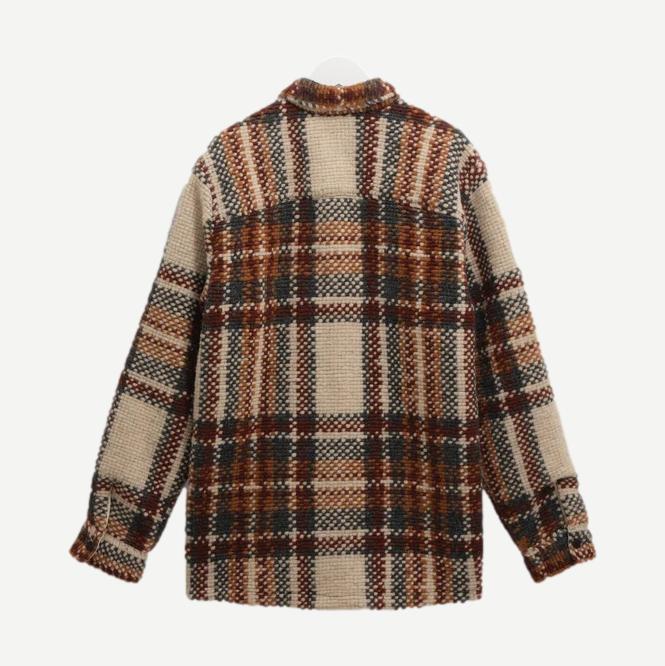 Whiting Overshirt Wool Blend Bobble - Ecru Multi - Galvanic.co