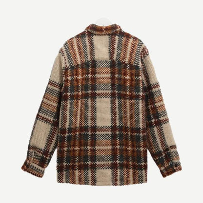 Whiting Overshirt Wool Blend Bobble - Ecru Multi - Galvanic.co