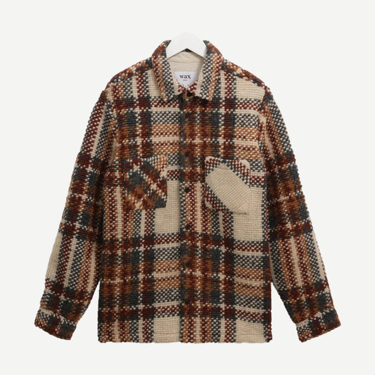 Whiting Overshirt Wool Blend Bobble - Ecru Multi - Galvanic.co