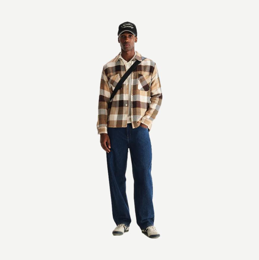 Whiting Overshirt Pike Check - Natural/Brown - Galvanic.co