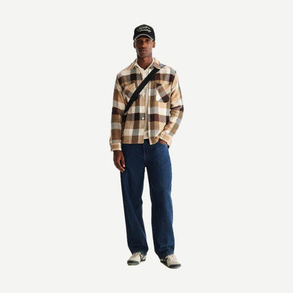 Whiting Overshirt Pike Check - Natural/Brown - Galvanic.co