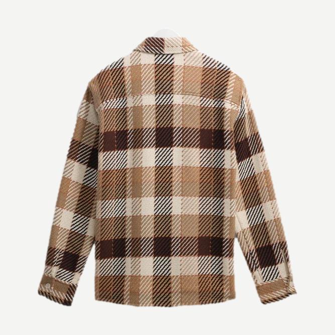 Whiting Overshirt Pike Check - Natural/Brown - Galvanic.co