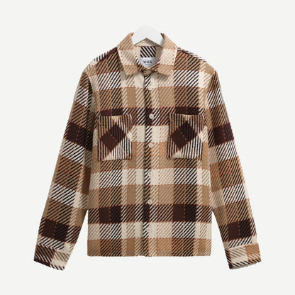 Whiting Overshirt Pike Check - Natural/Brown - Galvanic.co