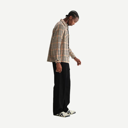 Whiting Overshirt Houndstooth Weave - Natural - Galvanic.co