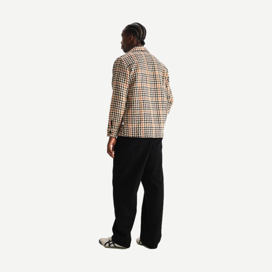 Whiting Overshirt Houndstooth Weave - Natural - Galvanic.co