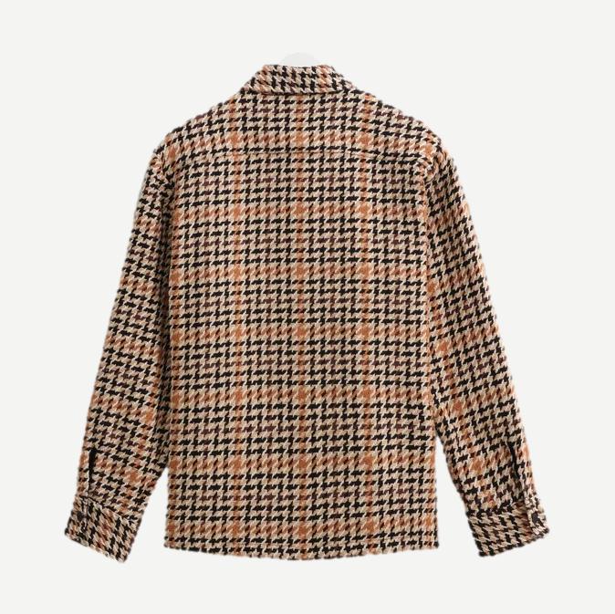 Whiting Overshirt Houndstooth Weave - Natural - Galvanic.co