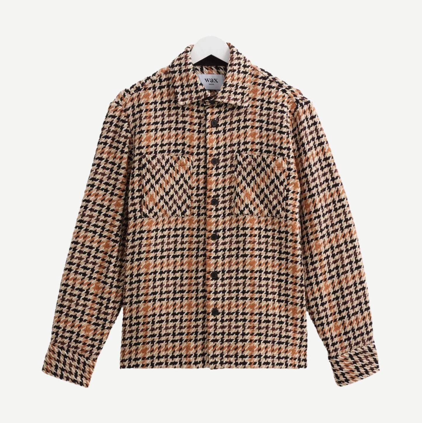 Whiting Overshirt Houndstooth Weave - Natural - Galvanic.co