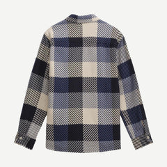 Whiting Overshirt - Block Check Navy/Ecru - Galvanic.co