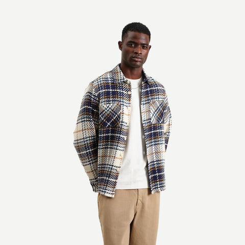 Whiting Overshirt Charlton Check - Navy Multi - Galvanic.co