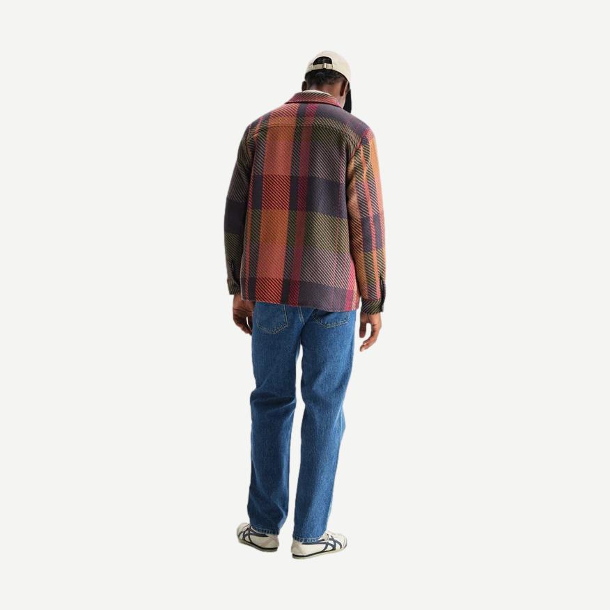 Whiting Overshirt Tempo Check - Orange Multi - Galvanic.co