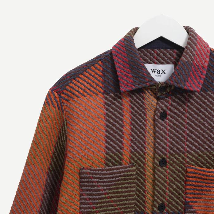 Whiting Overshirt Tempo Check - Orange Multi - Galvanic.co