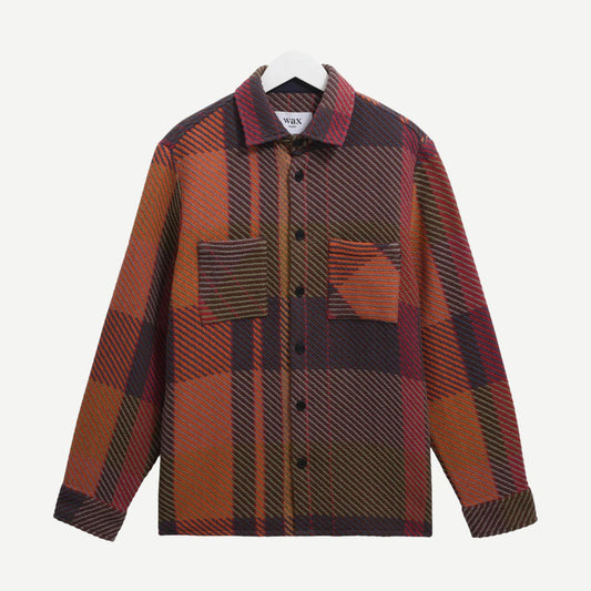 Whiting Overshirt Tempo Check - Orange Multi - Galvanic.co