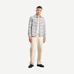 Whiting Overshirt - Earl Check Pale Blue/Ecru - Galvanic.co