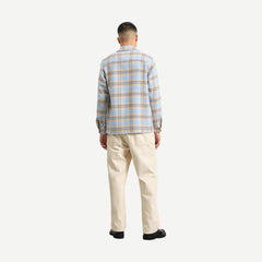 Whiting Overshirt - Earl Check Pale Blue/Ecru - Galvanic.co