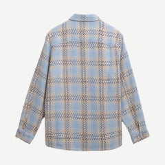 Whiting Overshirt - Earl Check Pale Blue/Ecru - Galvanic.co