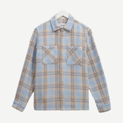 Whiting Overshirt - Earl Check Pale Blue/Ecru - Galvanic.co