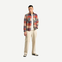 Whiting Overshirt - Block Check Red/Multi - Galvanic.co