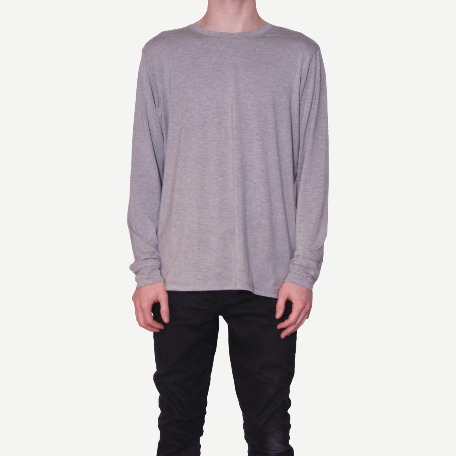 Core Dual Blend Long Sleeve Tee in Heather Grey - Galvanic.co