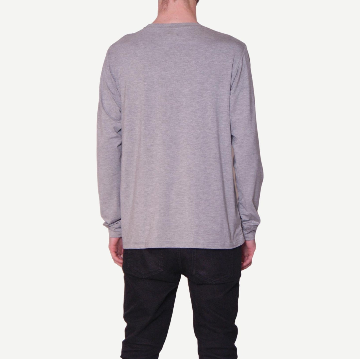 Core Dual Blend Long Sleeve Tee in Heather Grey - Galvanic.co