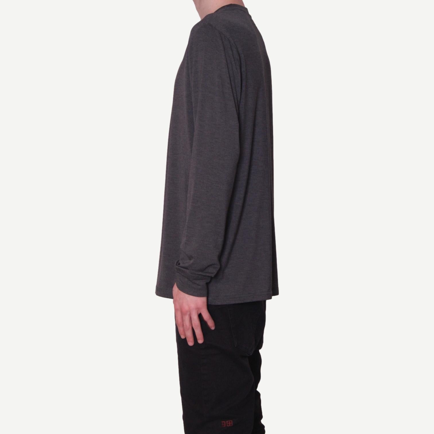 Core Dual Blend Long Sleeve Tee in Charcoal - Galvanic.co