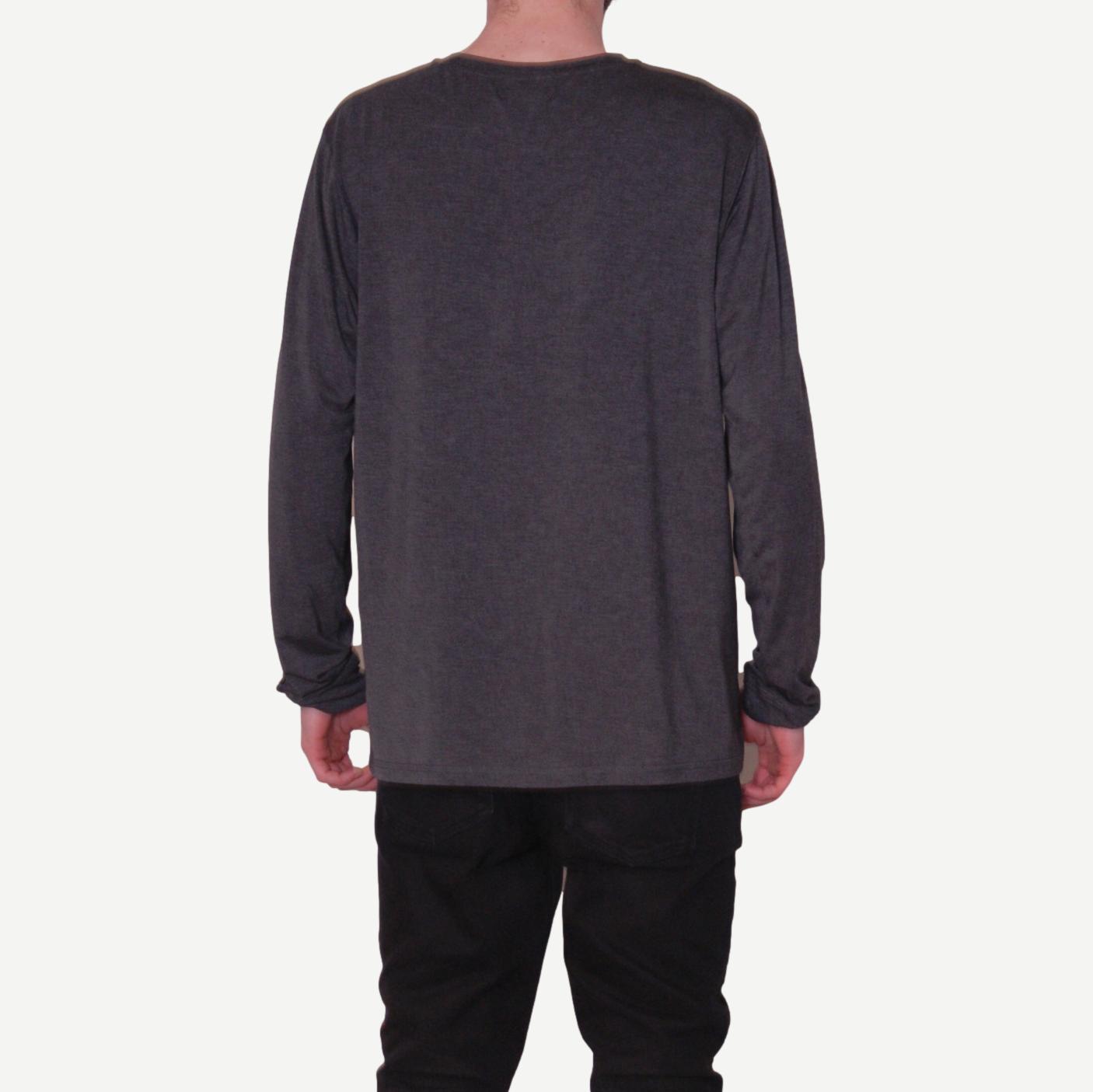 Core Dual Blend Long Sleeve Tee in Charcoal - Galvanic.co