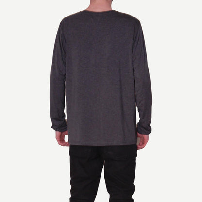 Core Dual Blend Long Sleeve Tee in Charcoal - Galvanic.co