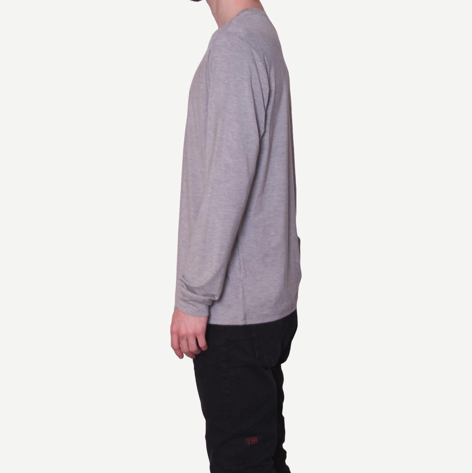 Core Dual Blend Long Sleeve Tee in Heather Grey - Galvanic.co