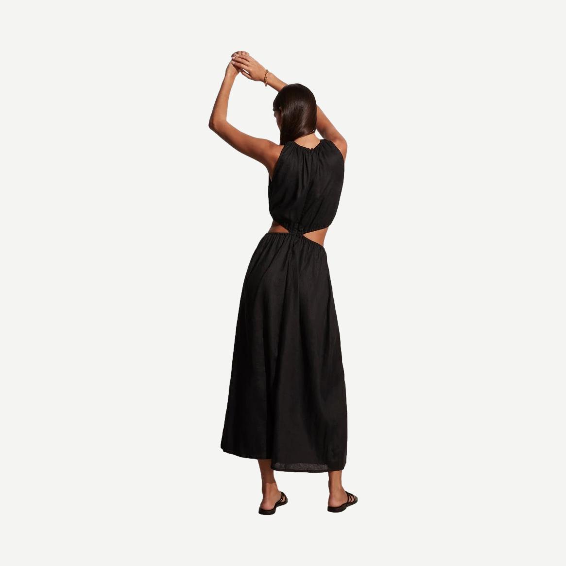 Zeta Midi Dress - Black - Galvanic.co